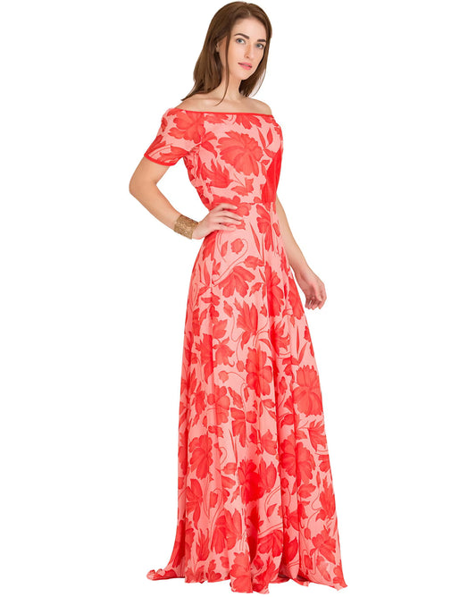 Tendson Floral Print Fit & Flare Dress